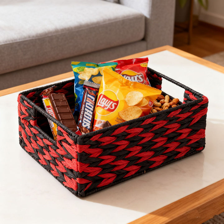 Decorative Woven Storage Box Bowlift