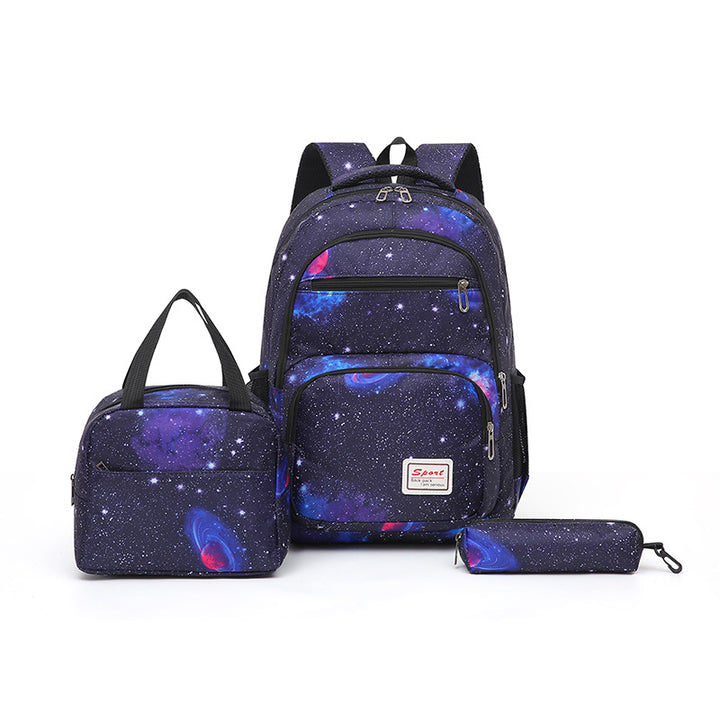 Galaxy pattern school backpack set Bowlift