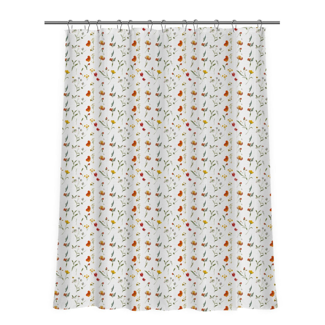 Floral Patterned Shower Curtain Bowlift