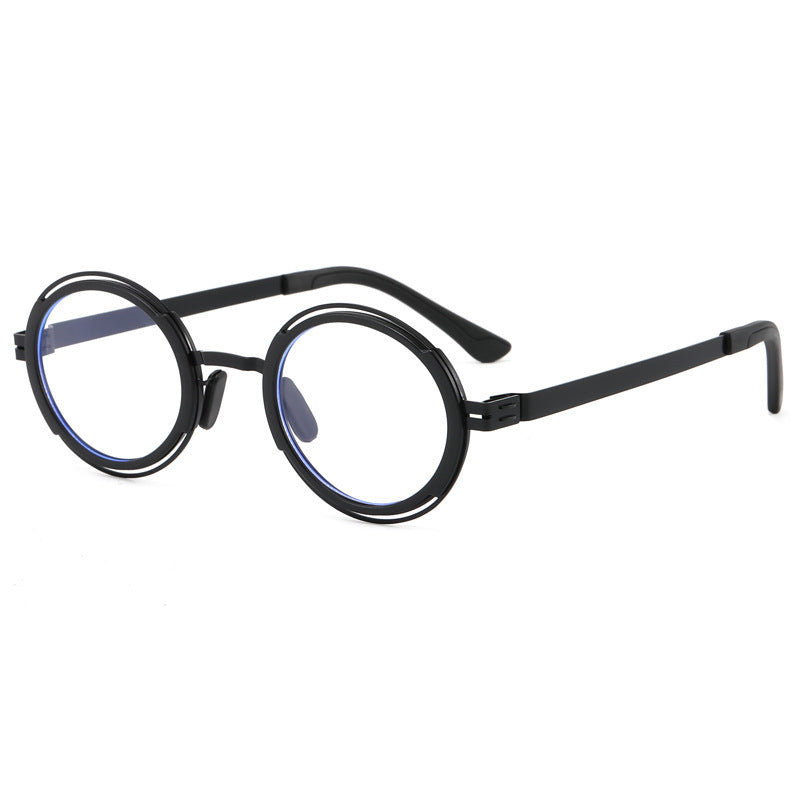 Women's fashionable round sunglasses with elegant metal frame Bowlift