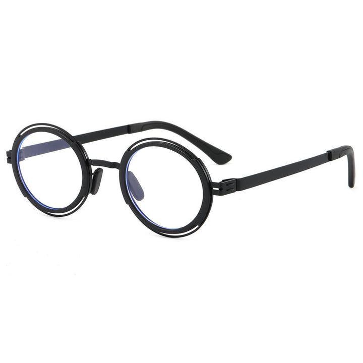Women's fashionable round sunglasses with elegant metal frame Bowlift