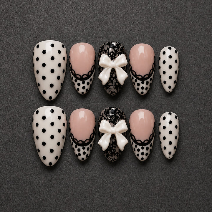 Artificial nail set with elegant tip design Bowlift