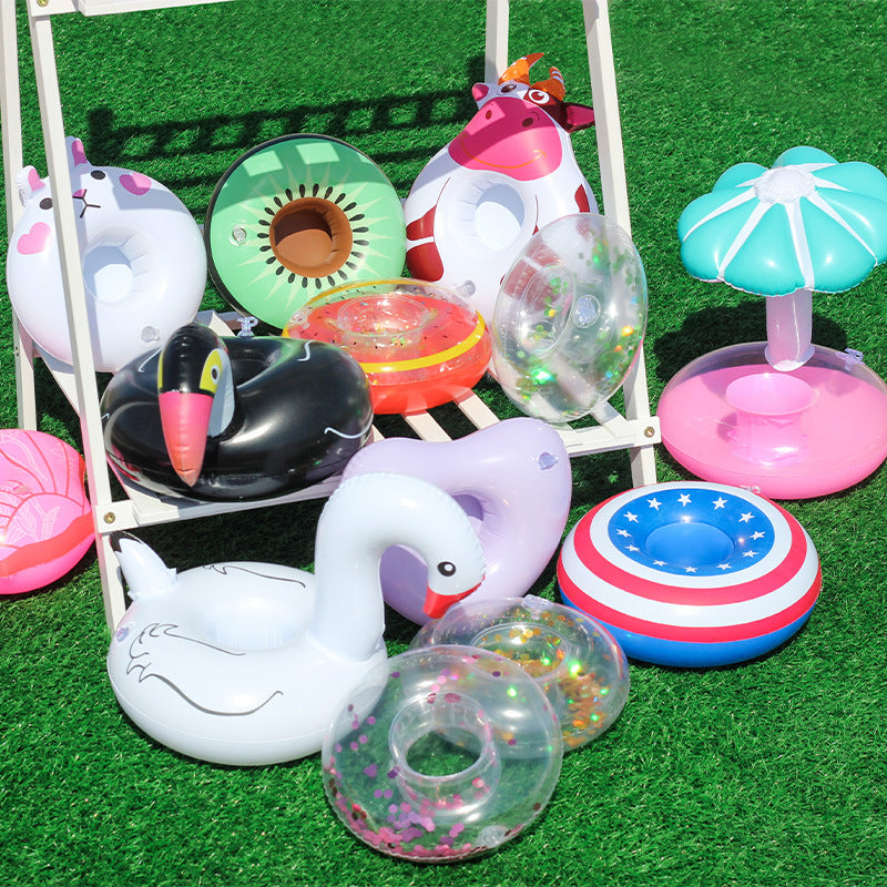 Ladies Inflatable Swimming Ring with Floral Design Bowlift