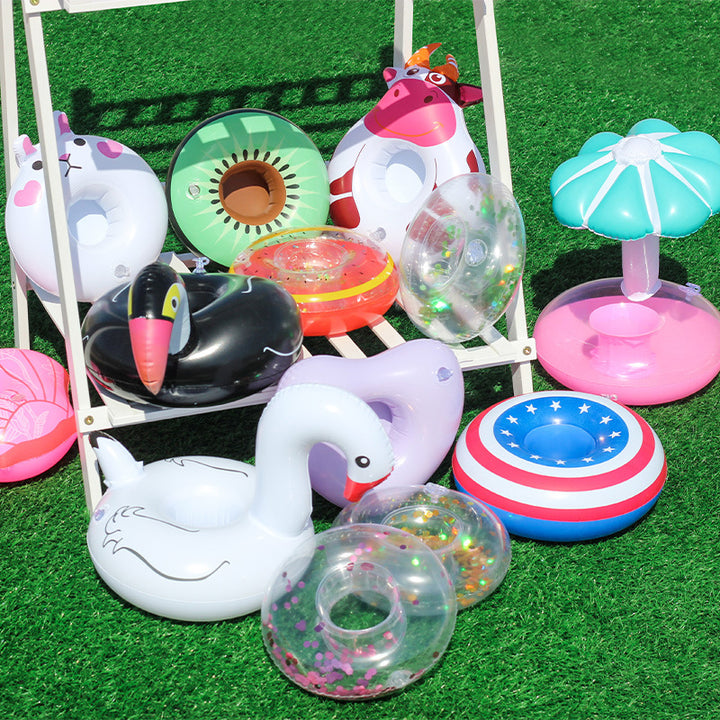 Ladies Inflatable Swimming Ring with Floral Design Bowlift