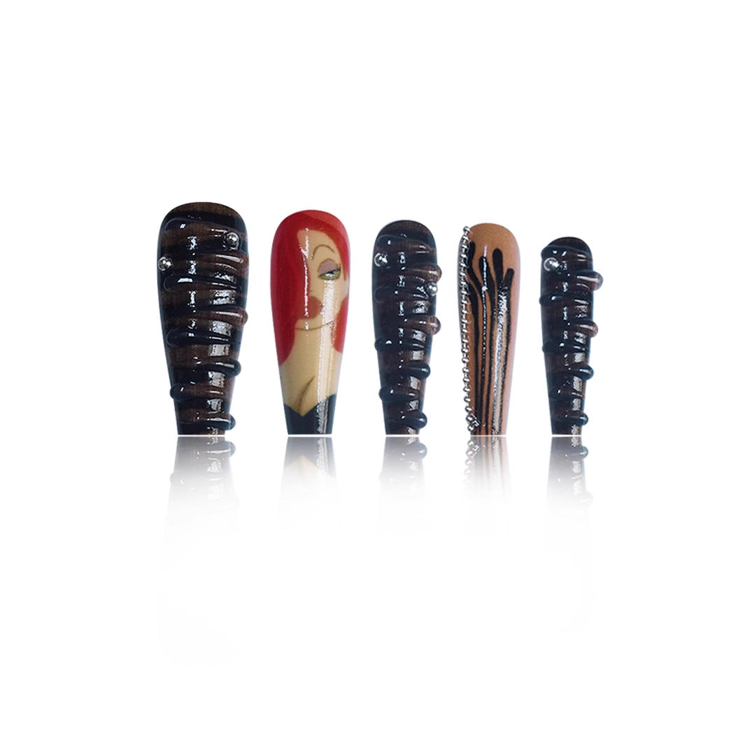 Artistic Character-Themed Press-On Nails Bowlift
