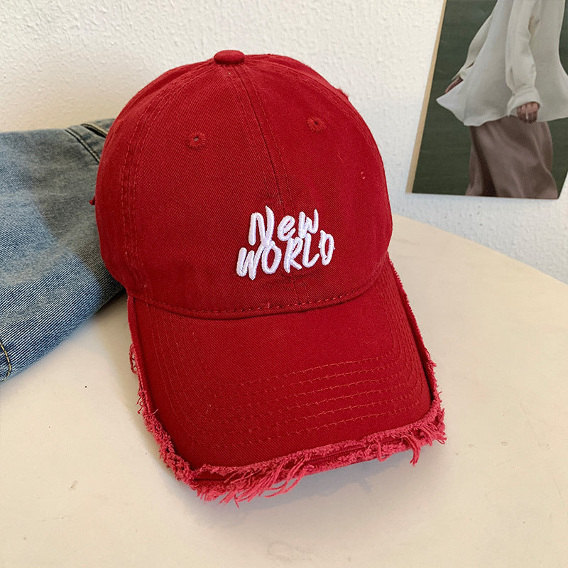 Unisex Distressed Signature Baseball Cap Bowlift