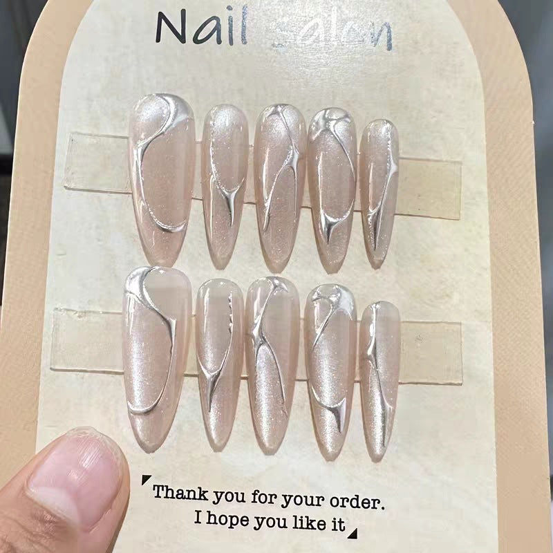Elegant Abstract Art Press-On Nails Bowlift