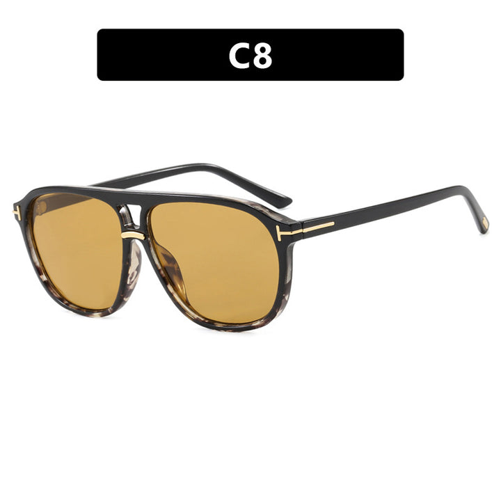 Women's square sunglasses with luxurious tortoiseshell pattern and polarized lenses Bowlift