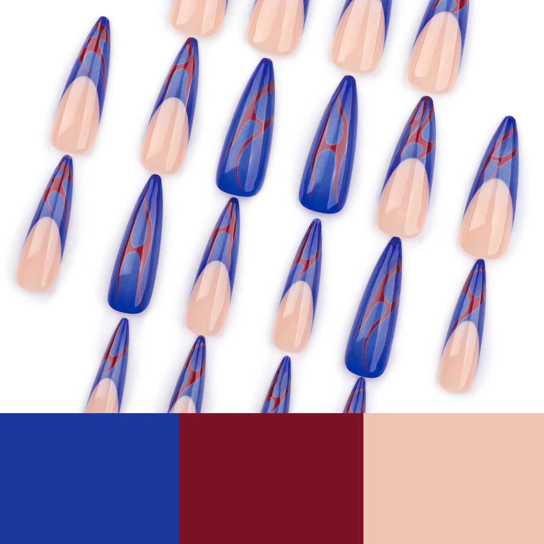 Artful stiletto nails with colorful designs and creative accents Bowlift