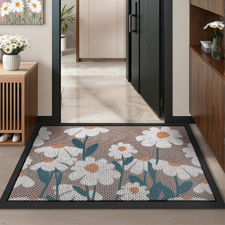 Floral Design Outdoor Welcome Mat Bowlift