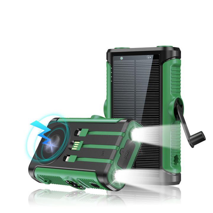 Multifunctional Solar Powerbank with Hand Crank Bowlift