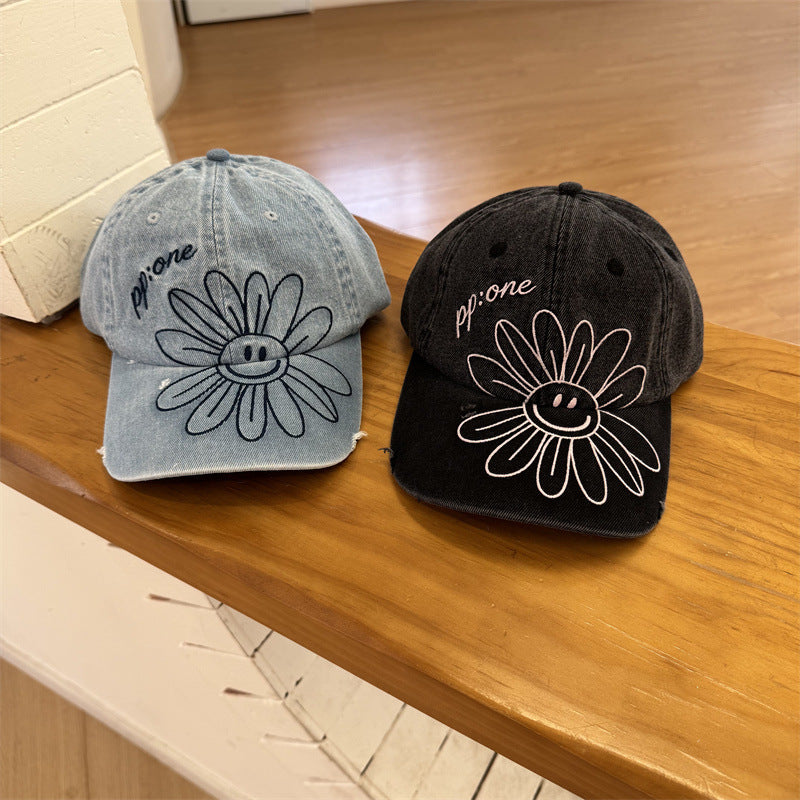 Unisex Graphic Denim Cap Bowlift