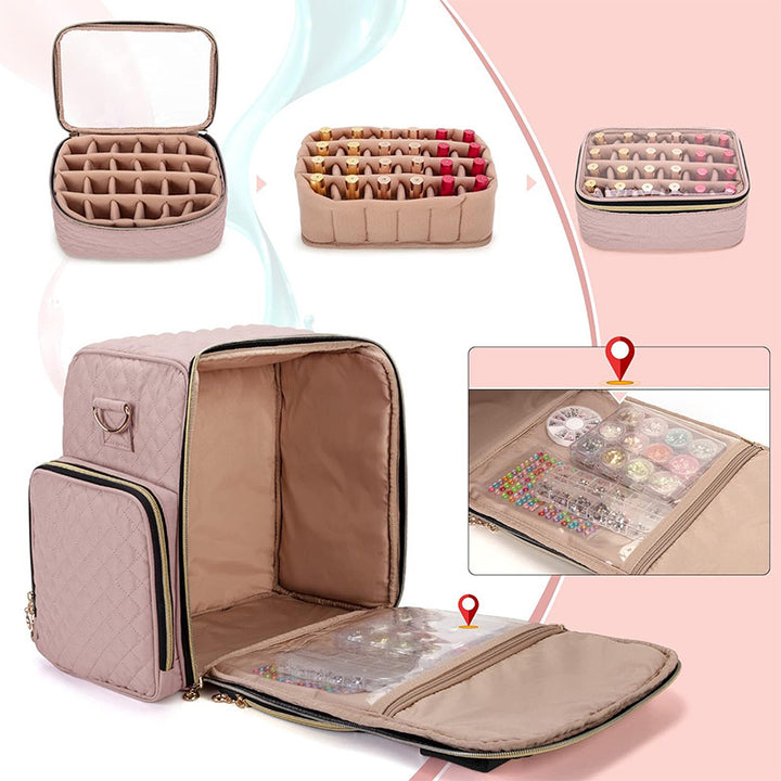 Cosmetic storage bag with multiple removable compartments Bowlift