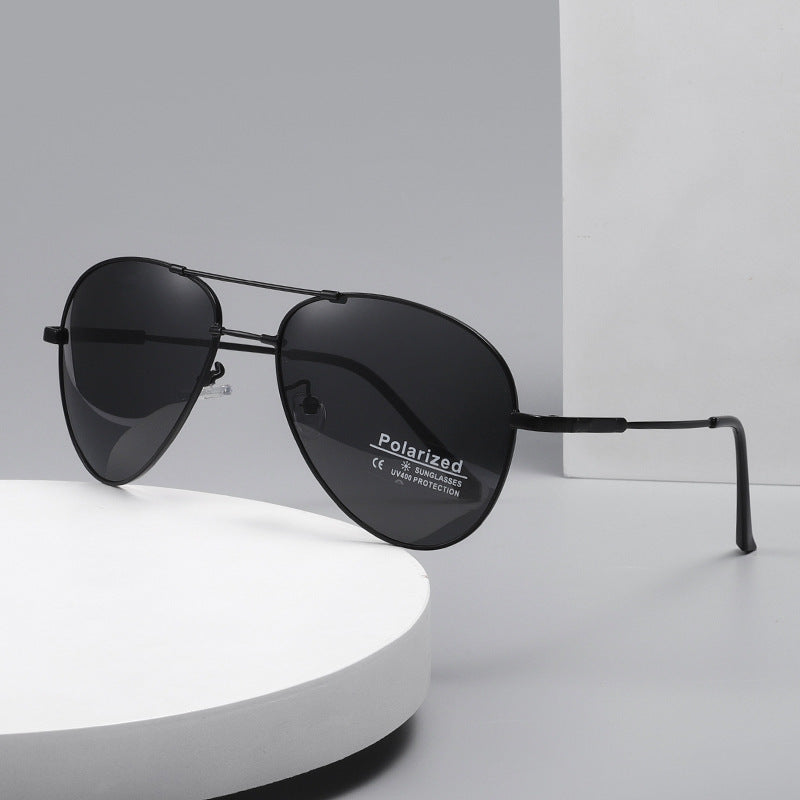 Men's polarized airplane sunglasses with ultra-light frame and UV protection Bowlift
