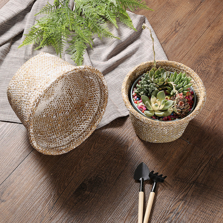 Handcrafted Natural Seagrass Storage Pot Bowlift