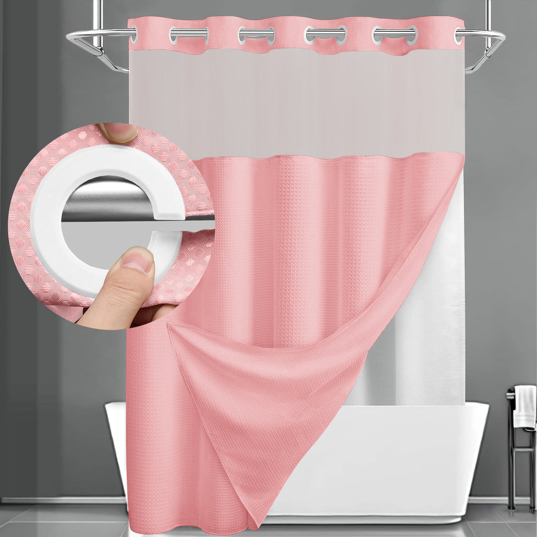 Textured Weave Shower Curtain Bowlift
