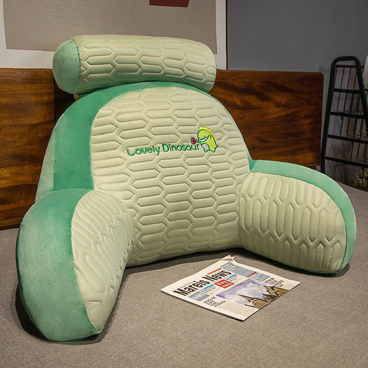 Plush back support pillow with toast design Bowlift