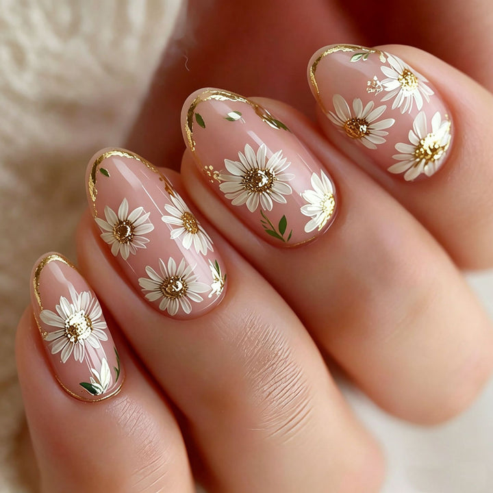 Elegant Press-On Nail Tips with Decorative Bow Bowlift