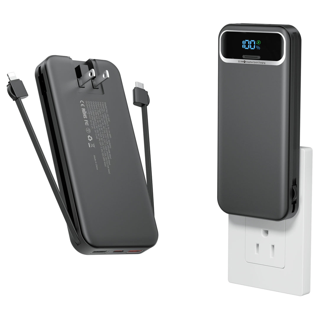 Powerbank with Integrated Charger and Lcd Display Bowlift