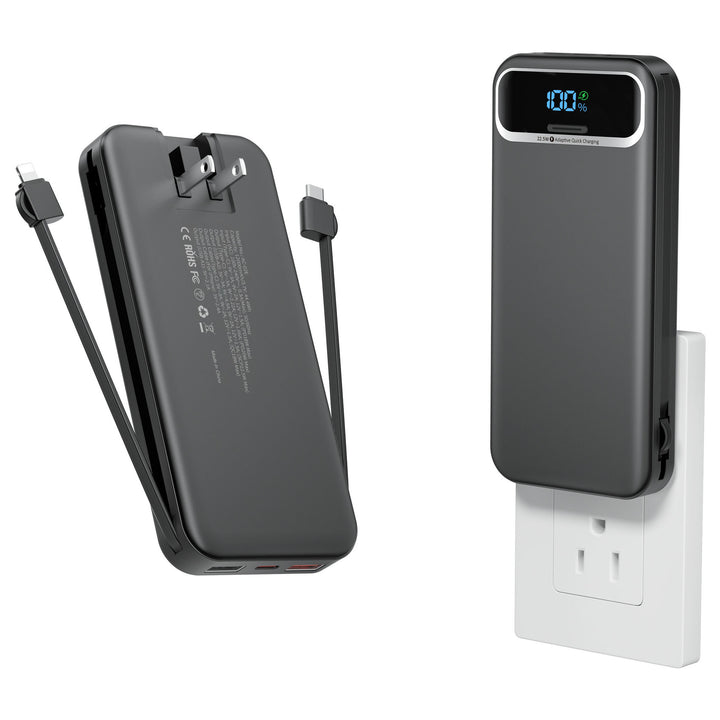 Powerbank with Integrated Charger and Lcd Display Bowlift