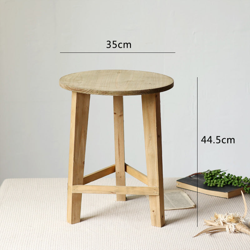Rustic stool made of solid wood Bowlift