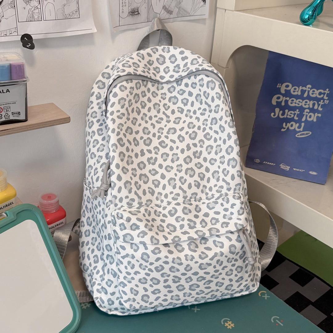 Playful Leopard Print Backpack