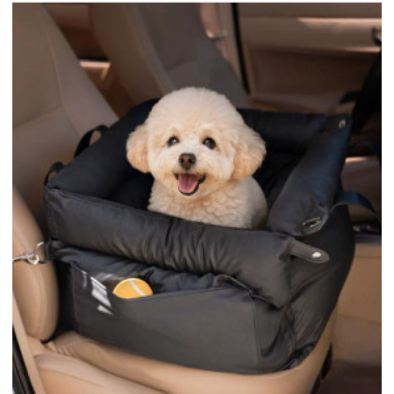Pet car seat with secure harness Bowlift