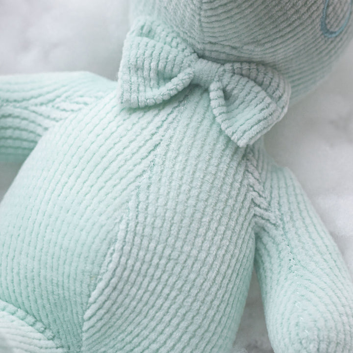 Infant Plush Corduroy Teddy Comforter with Bow Tie
