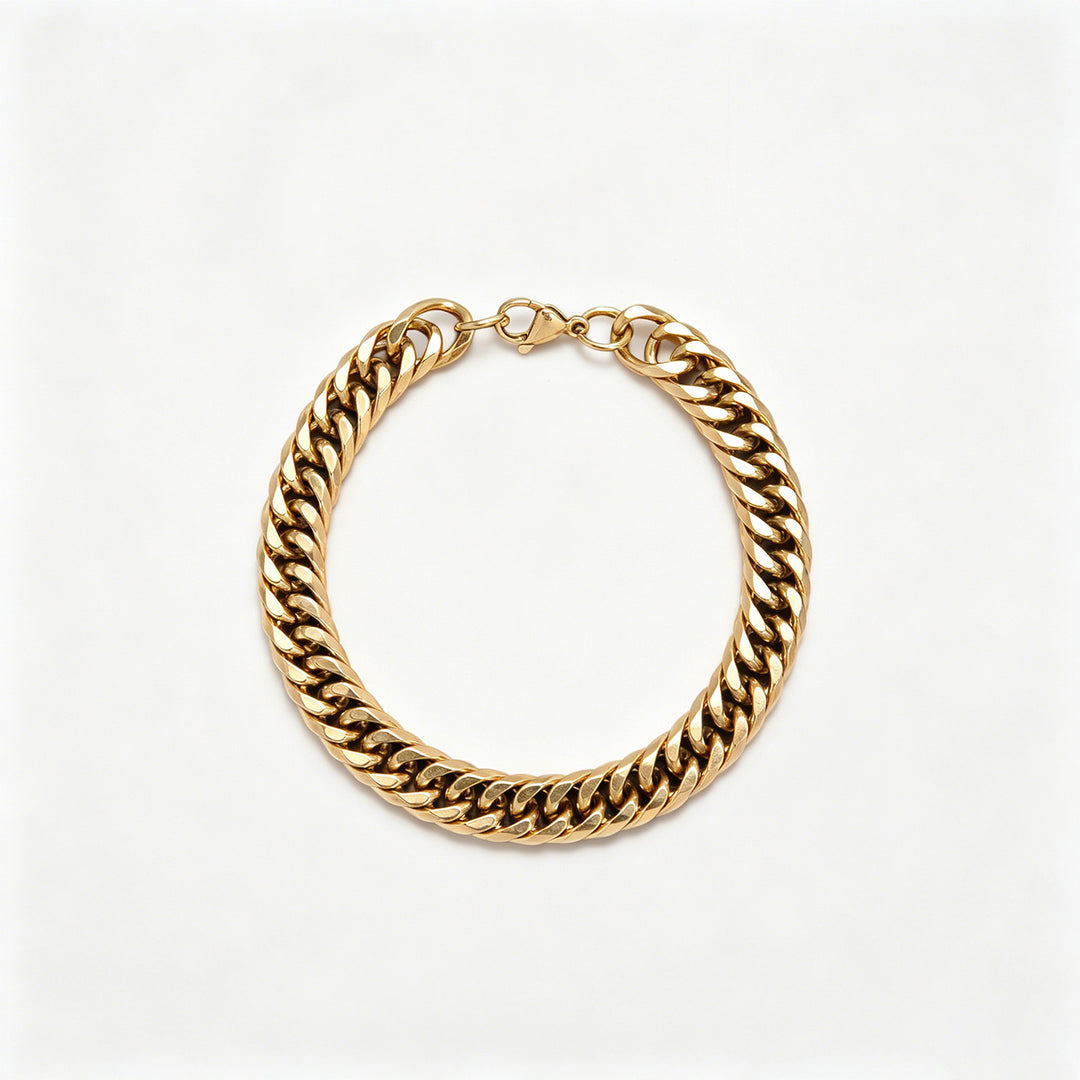 Chunky Metallic Curb Chain Necklace Bowlift