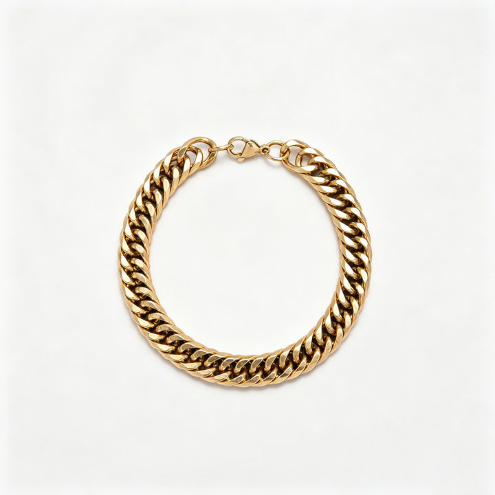 Chunky Metallic Curb Chain Necklace Bowlift