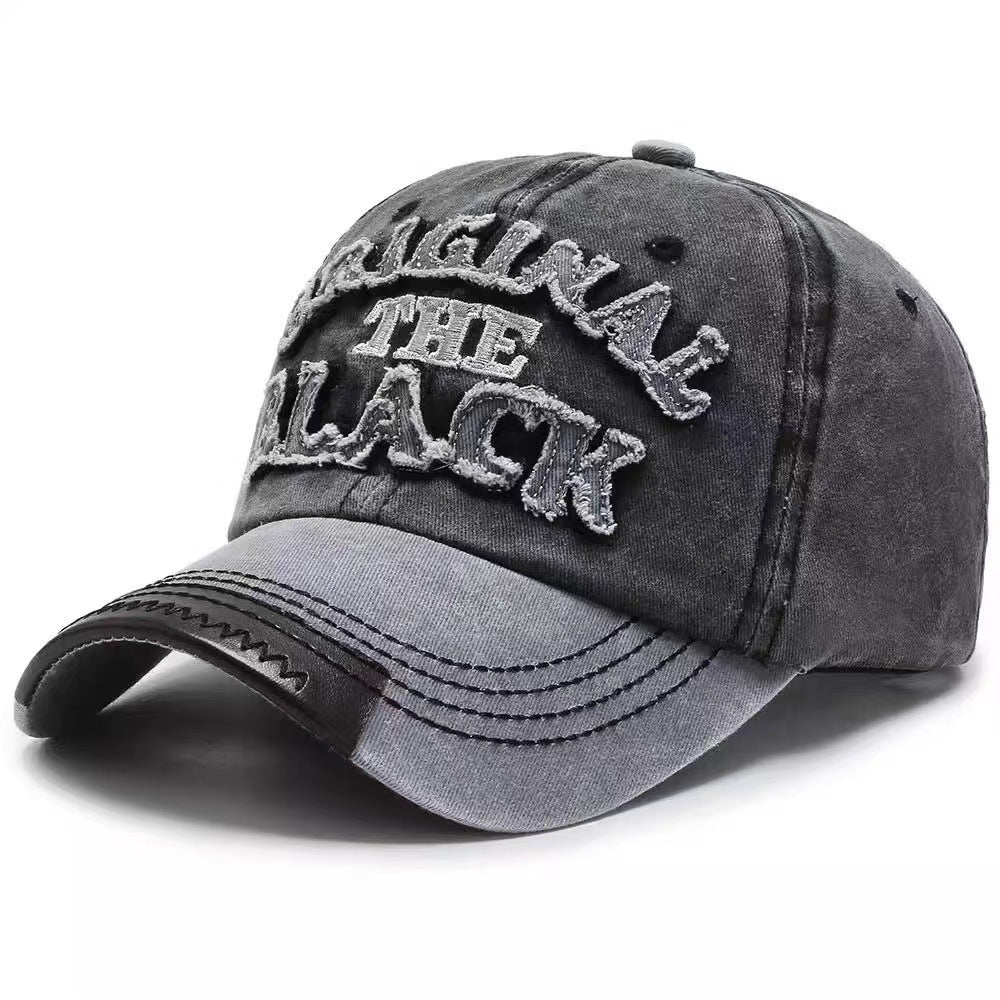Men's Vintage-Inspired Distressed Cap Bowlift