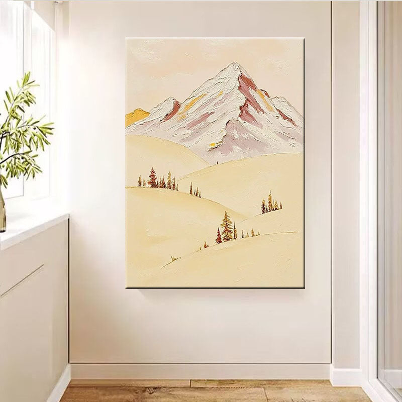 Mountain Landscape Textured Canvas Artwork