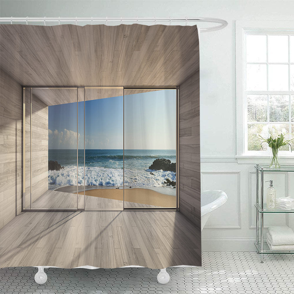 Tropical Oasis Shower Curtain Bowlift