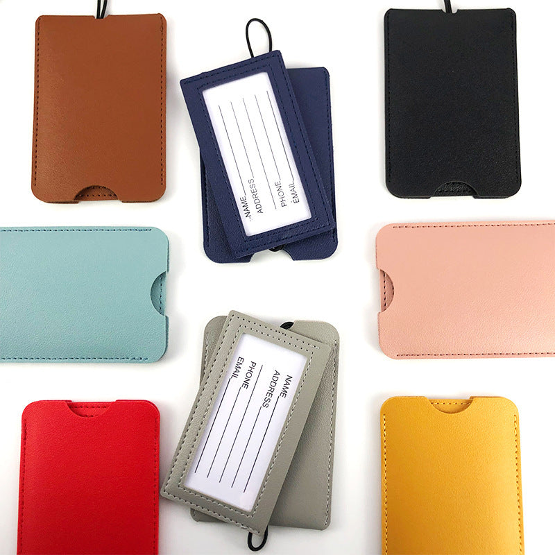 Premium Leather Travel Identification Holder Bowlift