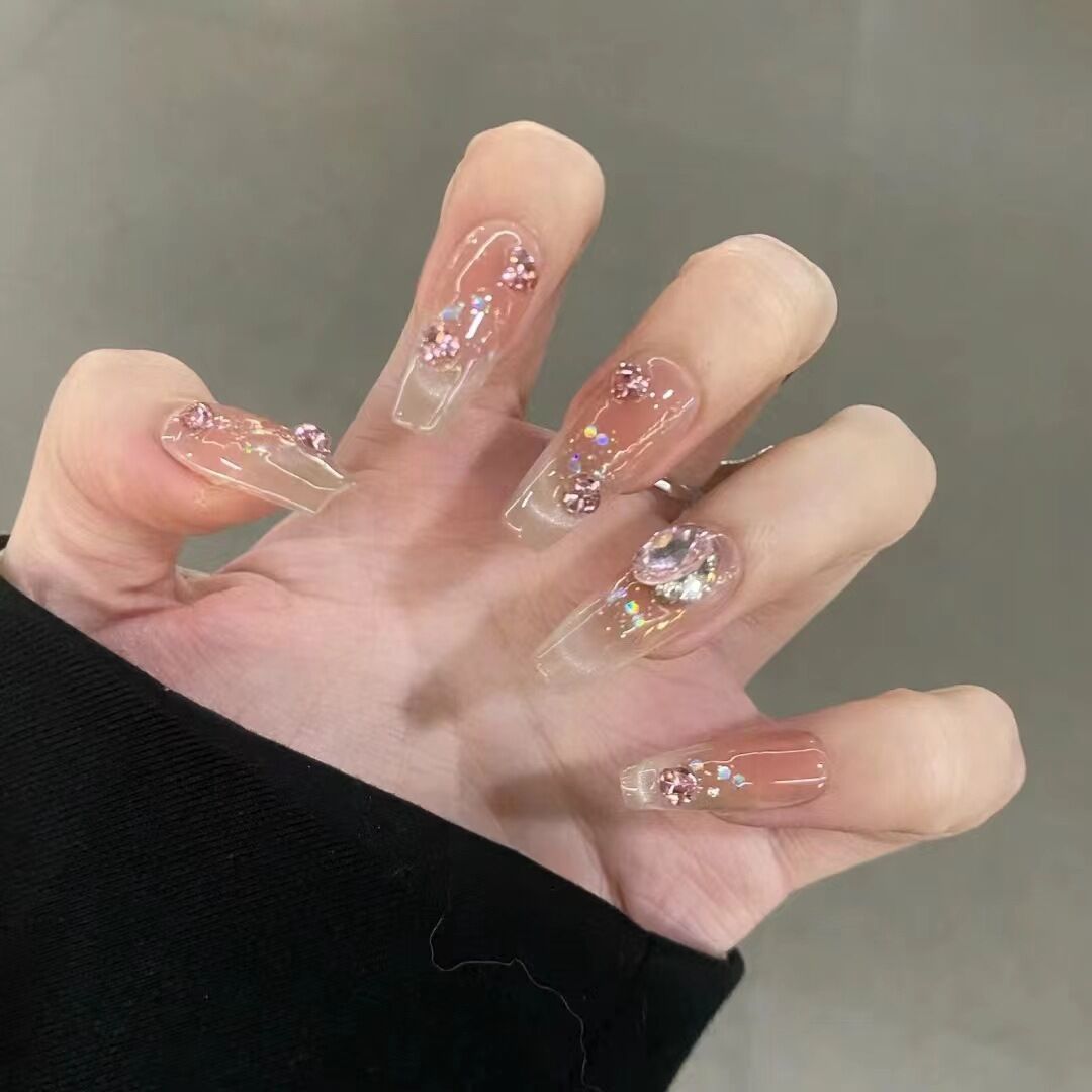Decorative Floral Press-On Nails Bowlift