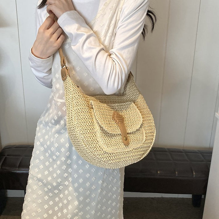 Bucket bag made of fine natural fabric Bowlift