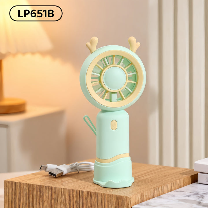 Women's portable USB handheld fan with cute cat design Bowlift