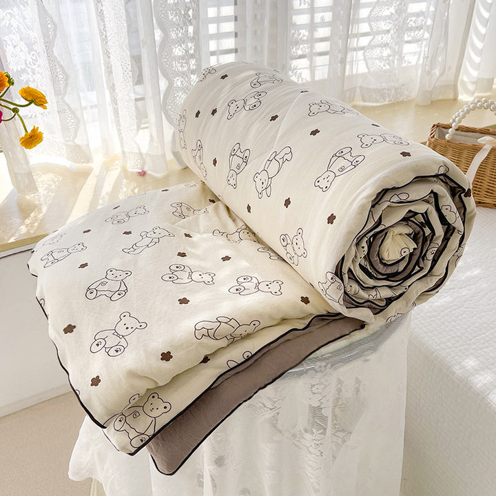 Floral Embroidered Comforter Bowlift