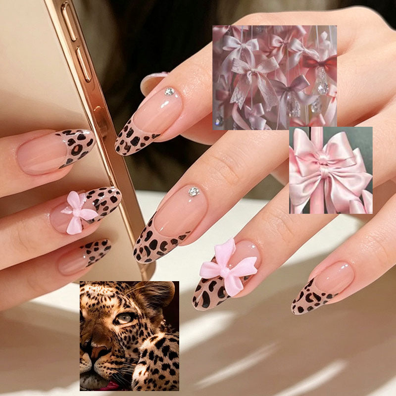 Stylish Animal Print Press-On Nail Tips Bowlift