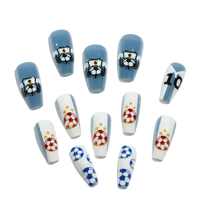 Football motif art nails Bowlift