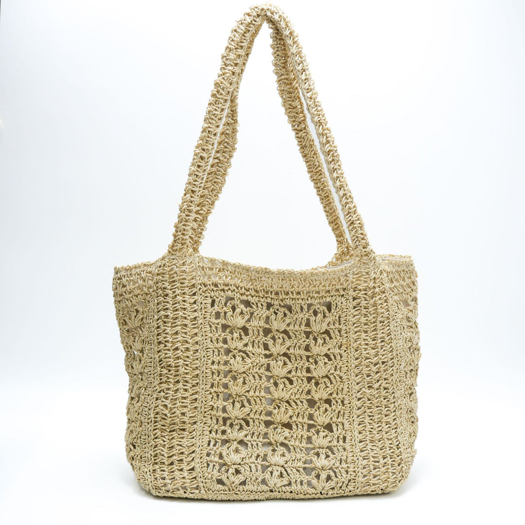 Boho Style Handbag Made of Braided Natural Material Bowlift