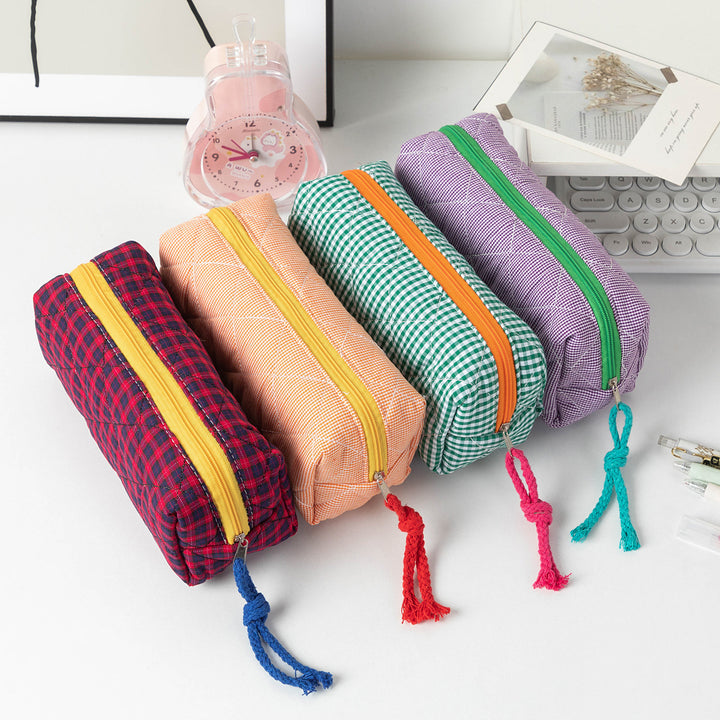 Quilted Zippered Pencil Case Bowlift