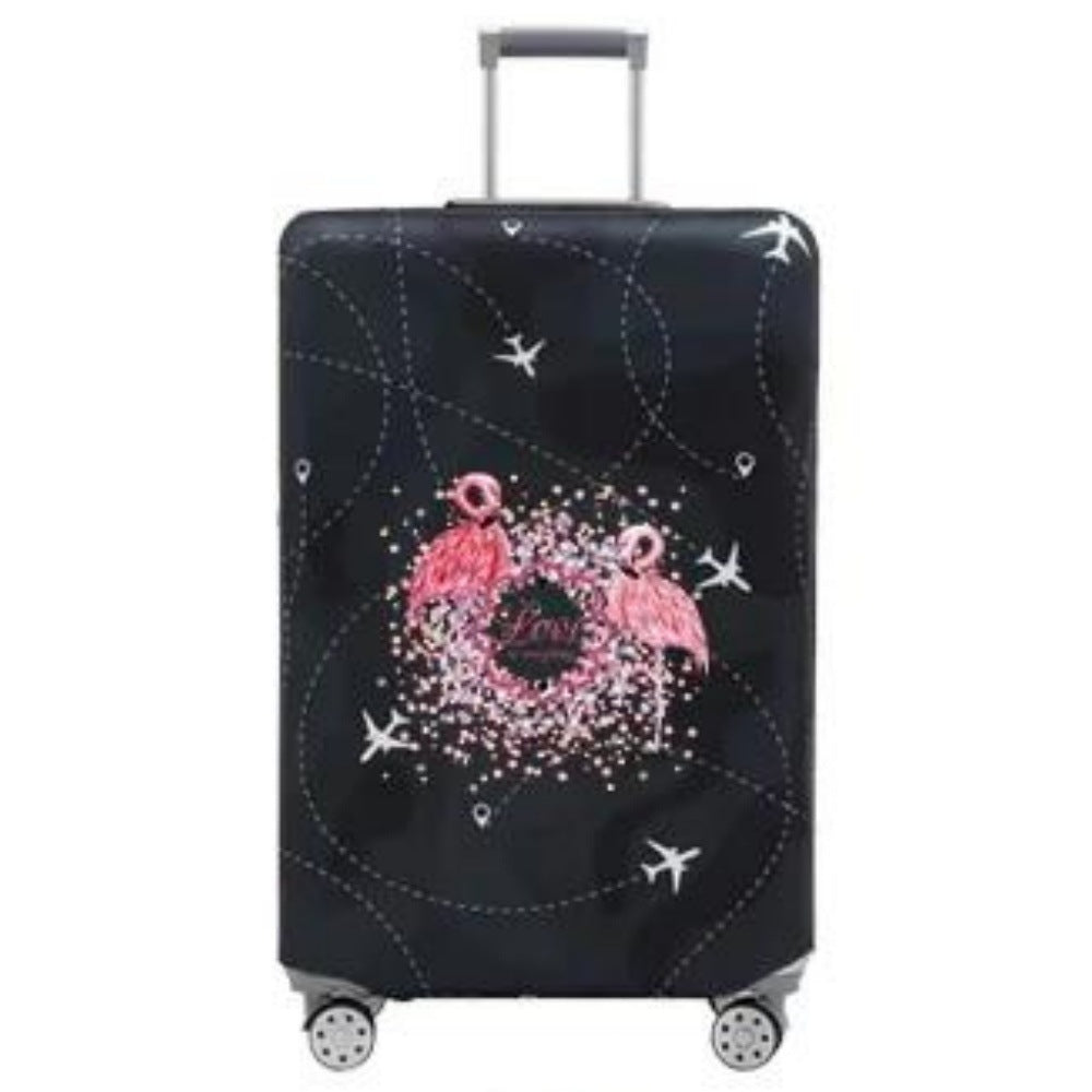 Women's Hard Shell Suitcase with Playful Flamingo Design Bowlift