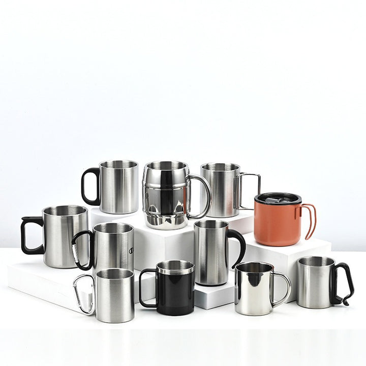 Women's Stainless Steel Coffee Mug with Carabiner Handle Bowlift