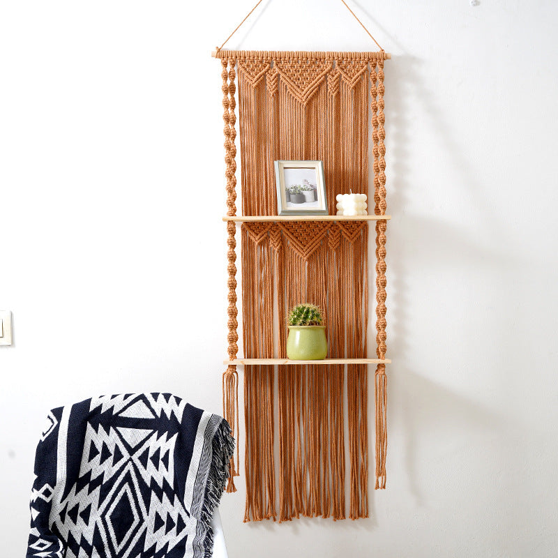 Macramé Wall Hanging Shelf Organizer Bowlift