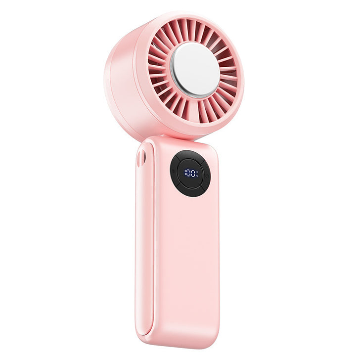 Women's portable hand fan with digital display and variable speed control Bowlift