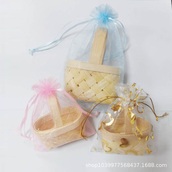 Decorative Mini Woven Gift Basket Bowlift