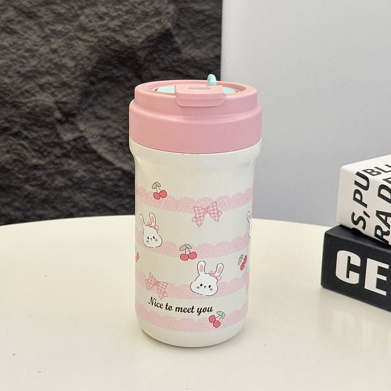 Ladies Insulated Drinking Cup with Cheerful Rabbit Design Bowlift