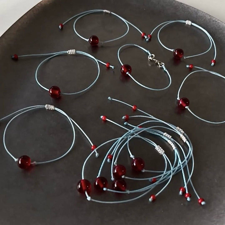 Adjustable Cord and Gemstone Bracelet Bowlift