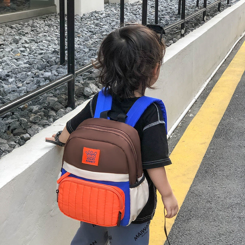 Color-Block Casual Backpack Bowlift